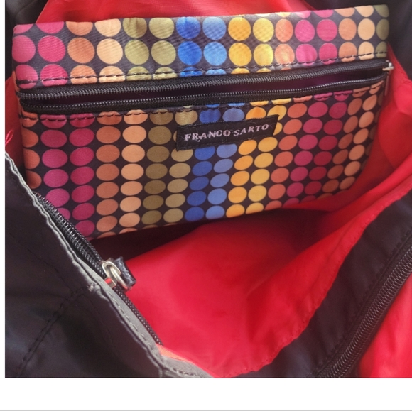 Franco Sarto Black Canvas Shoulder Bag - Picture 8 of 10